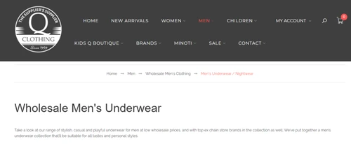 Q Ex Chainstore Clothing Q Ex Chainstore Clothing